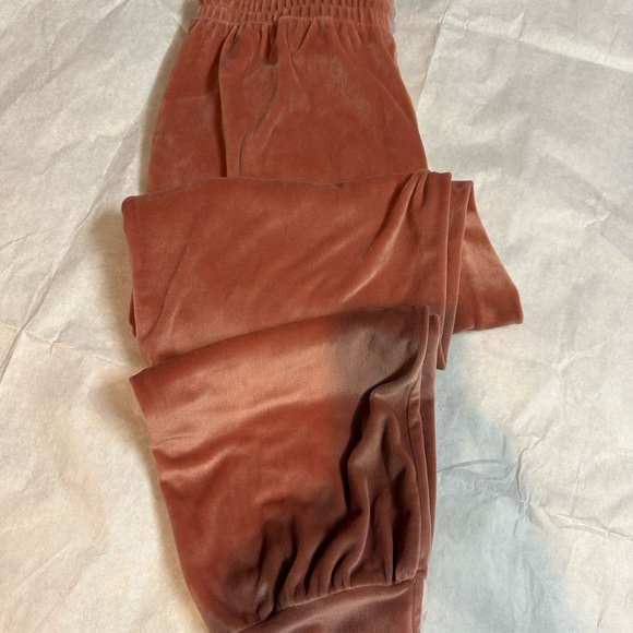 Velvet Joggers in Warm Brown - Picture 5 of 6